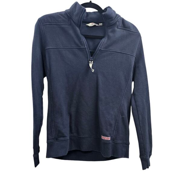 Vineyard Vines Sweater Mens Small Blue Pullover Quarter Zip Jumper Sweatshirt - Picture 1 of 9